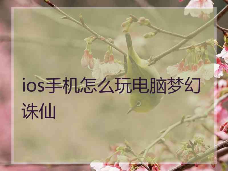 ios手机怎么玩电脑梦幻诛仙