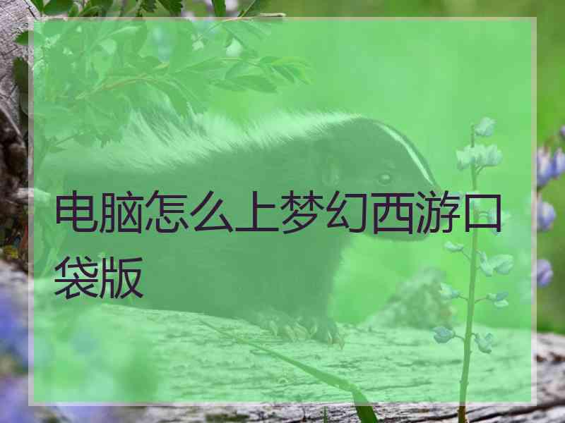 电脑怎么上梦幻西游口袋版