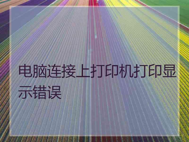 电脑连接上打印机打印显示错误