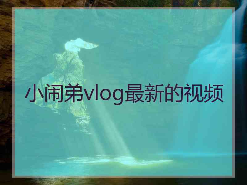 小闹弟vlog最新的视频