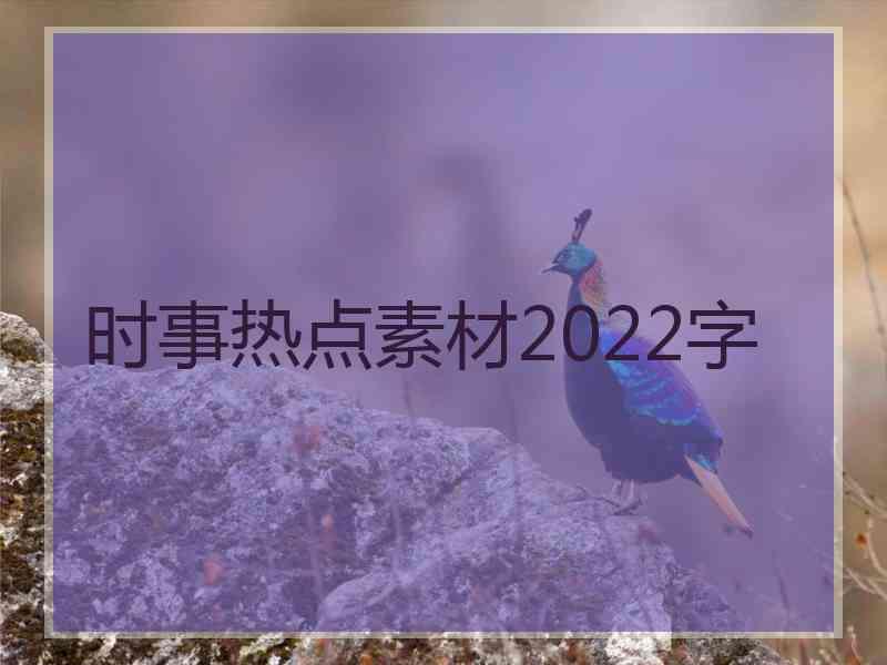 时事热点素材2022字