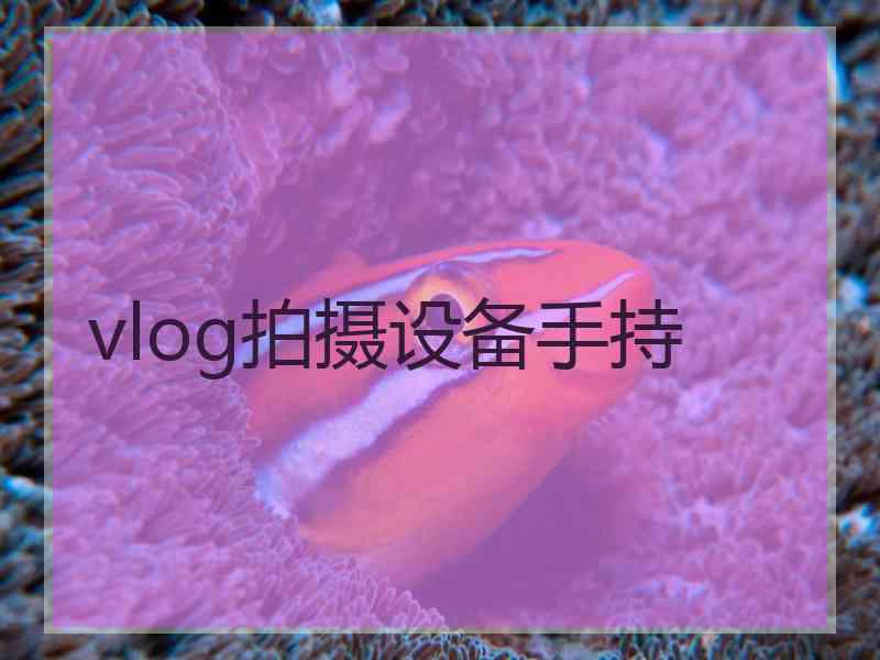 vlog拍摄设备手持