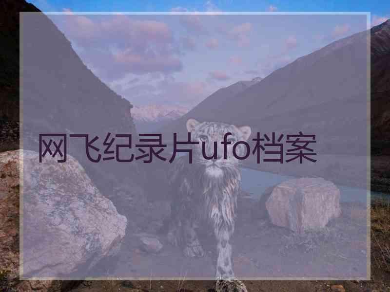 网飞纪录片ufo档案