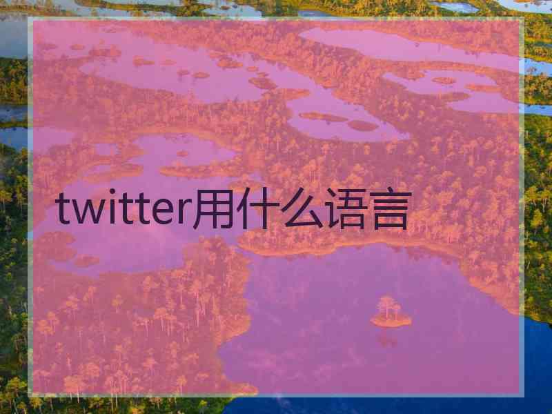 twitter用什么语言