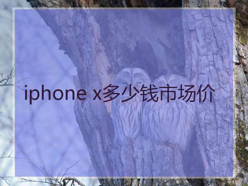 iphone x多少钱市场价