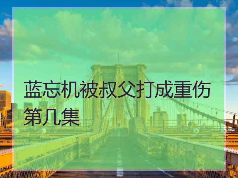 蓝忘机被叔父打成重伤第几集