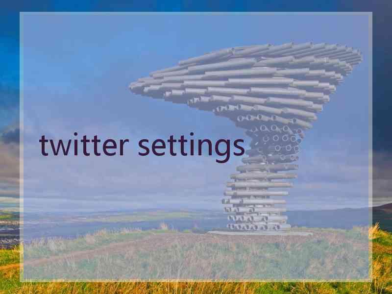 twitter settings