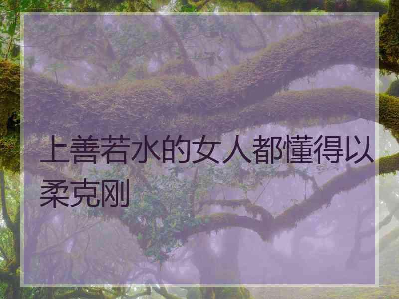 上善若水的女人都懂得以柔克刚