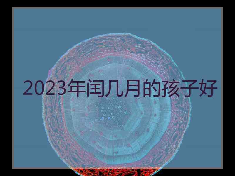 2023年闰几月的孩子好