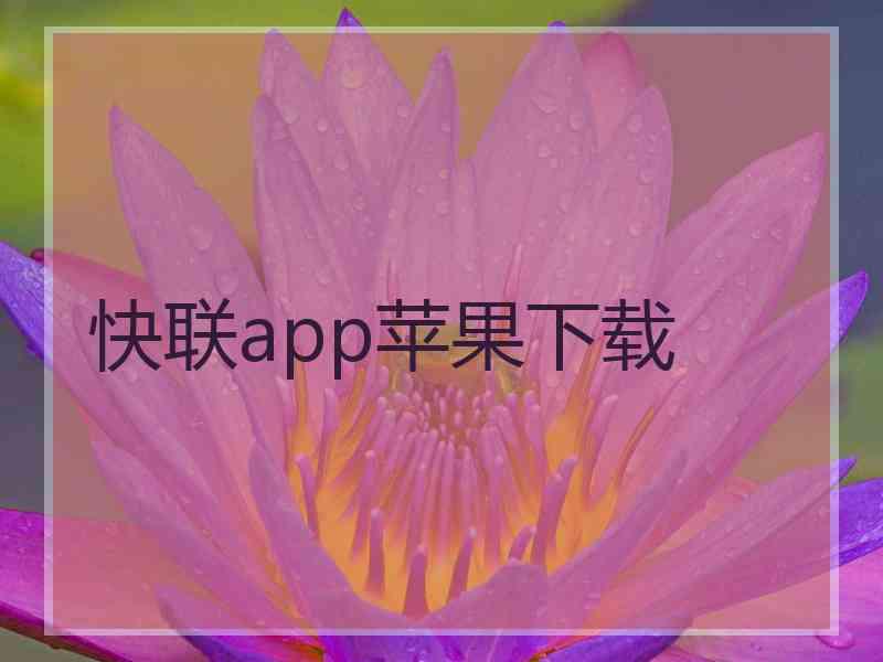 快联app苹果下载