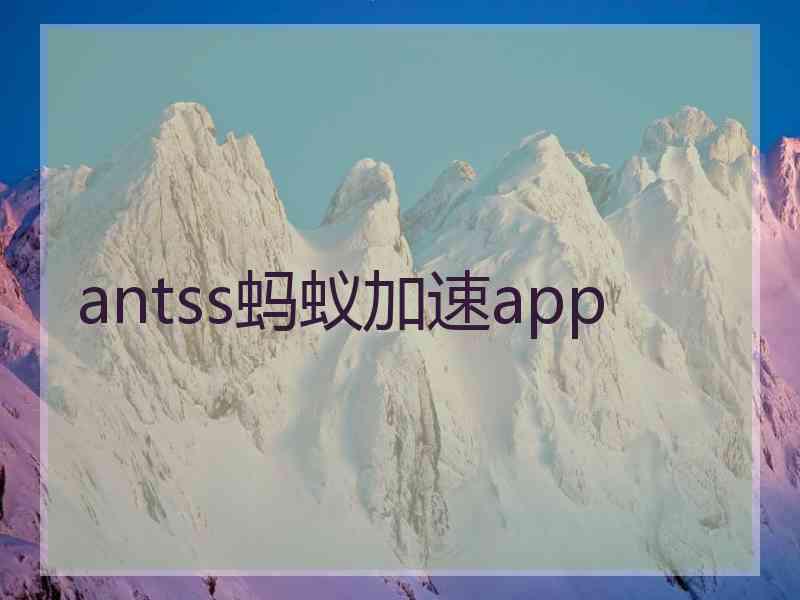 antss蚂蚁加速app