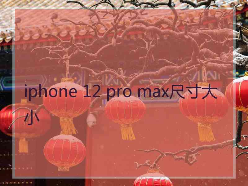 iphone 12 pro max尺寸大小