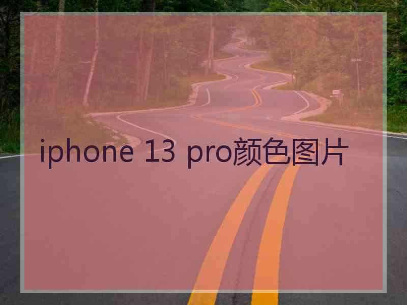 iphone 13 pro颜色图片