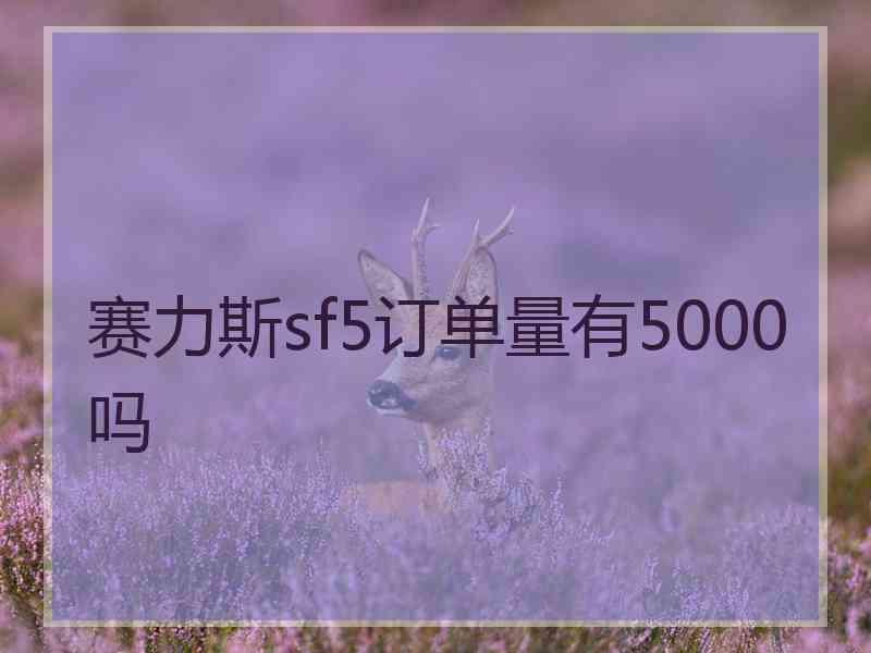 赛力斯sf5订单量有5000吗