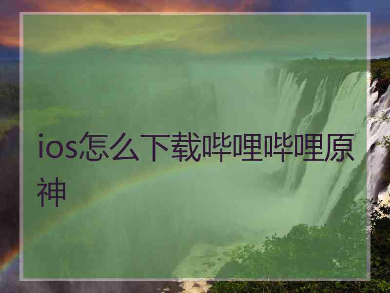 ios怎么下载哔哩哔哩原神