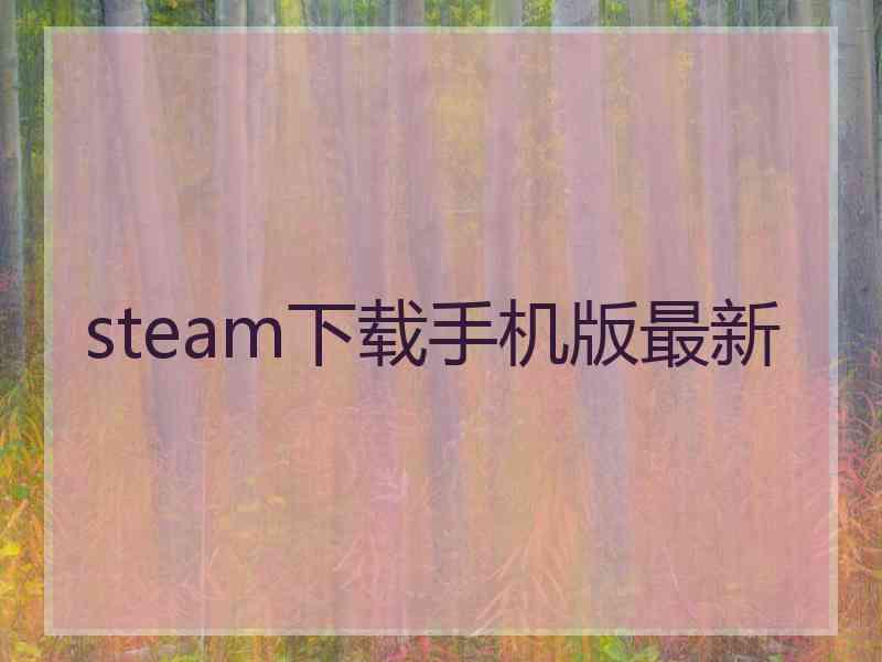 steam下载手机版最新