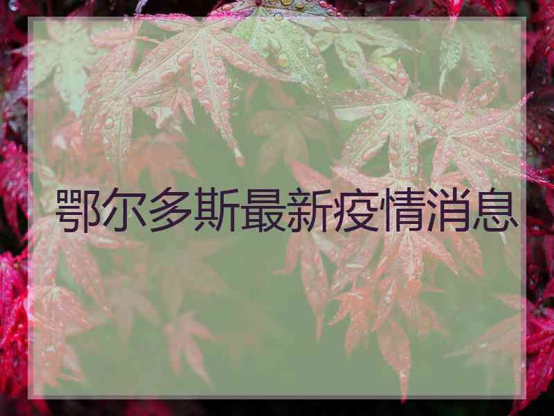 鄂尔多斯最新疫情消息