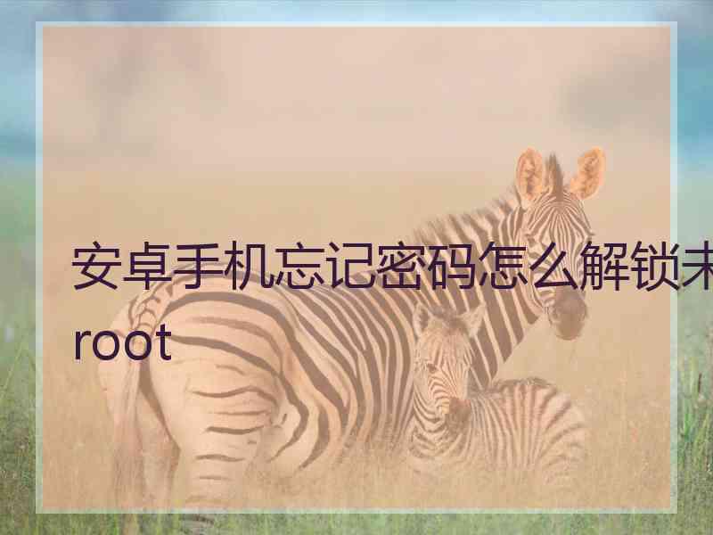 安卓手机忘记密码怎么解锁未root