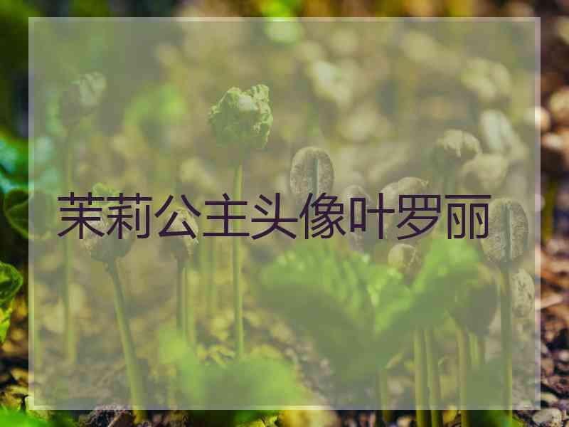 茉莉公主头像叶罗丽