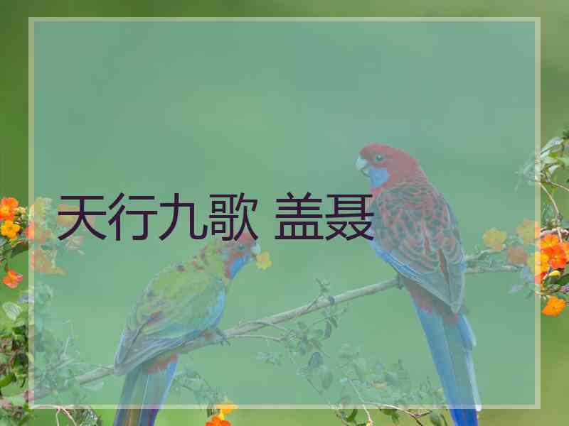 天行九歌 盖聂