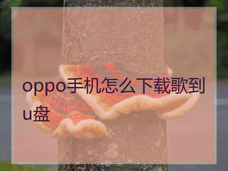 oppo手机怎么下载歌到u盘