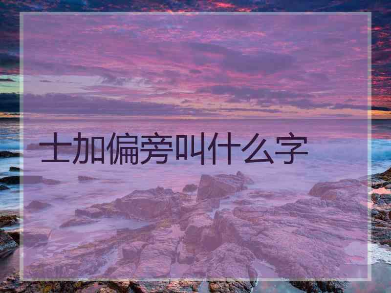 士加偏旁叫什么字