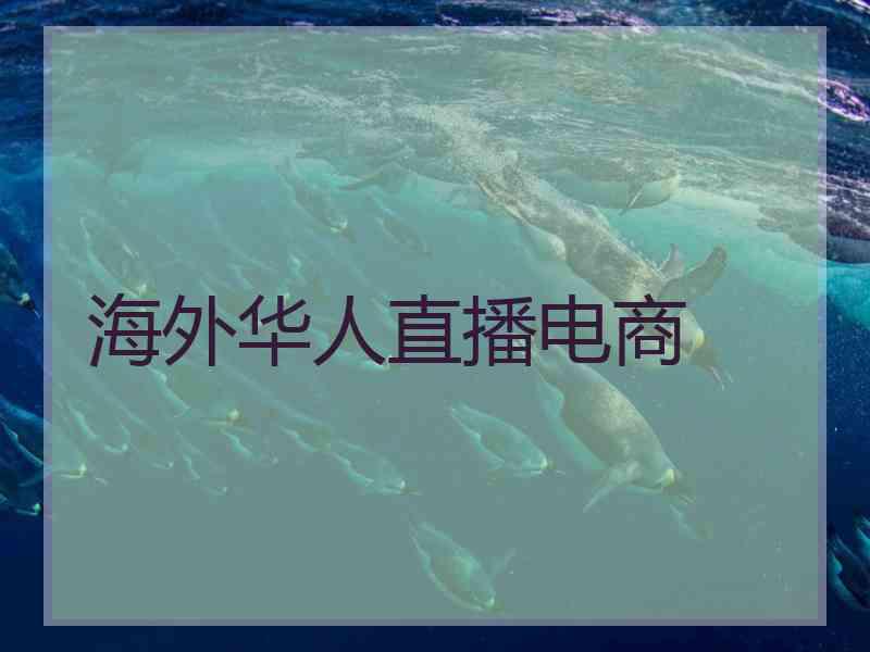 海外华人直播电商