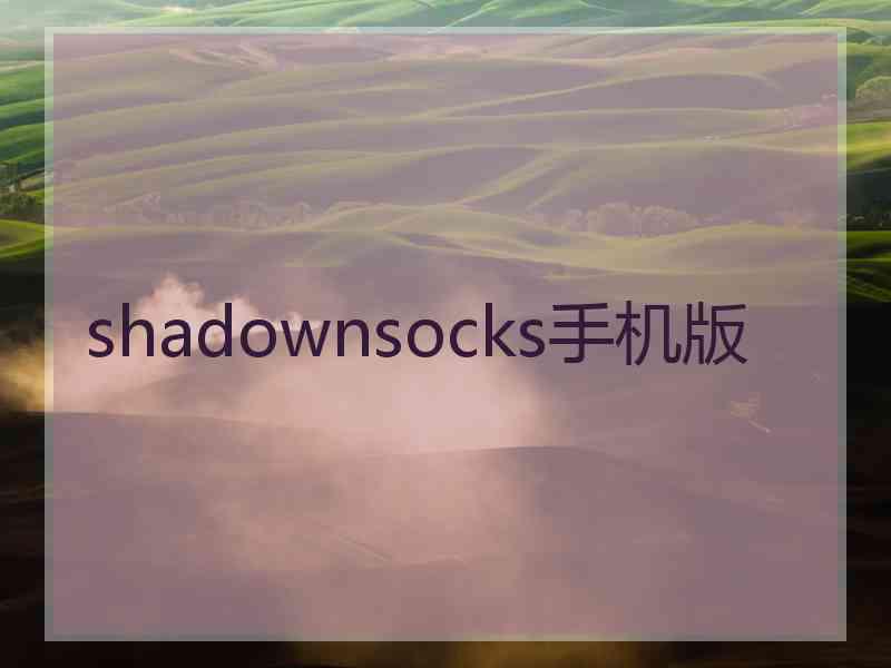 shadownsocks手机版