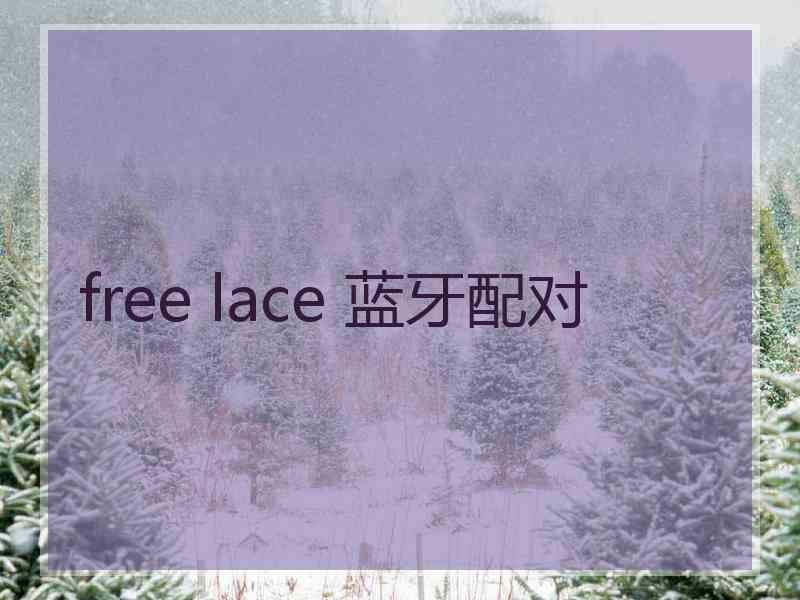 free lace 蓝牙配对