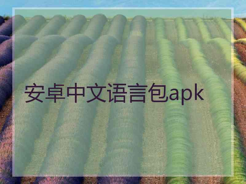 安卓中文语言包apk