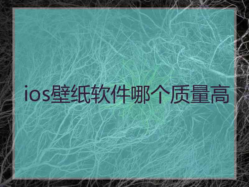 ios壁纸软件哪个质量高