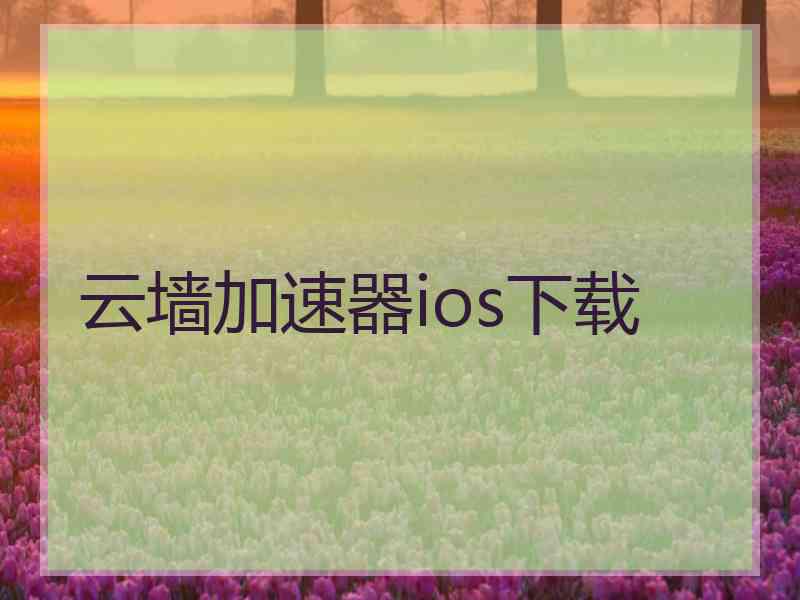 云墙加速器ios下载