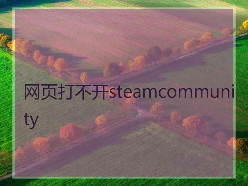网页打不开steamcommunity