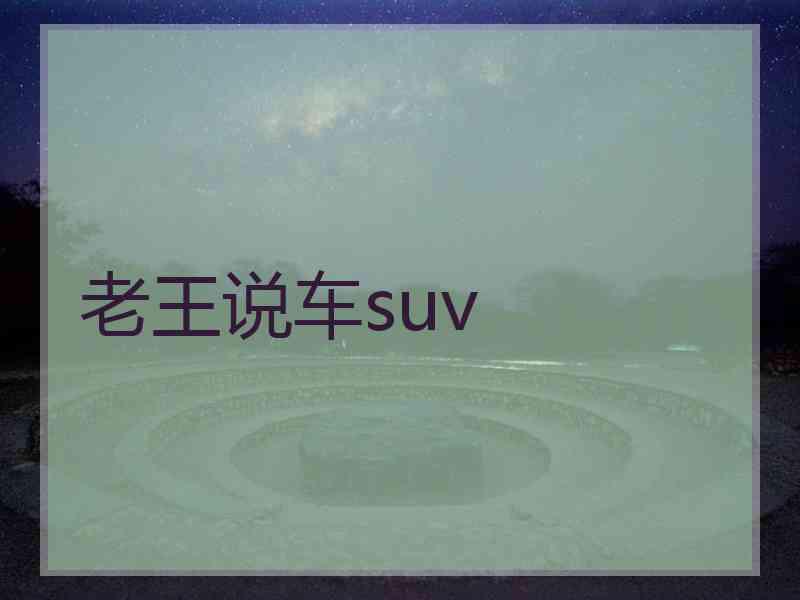 老王说车suv