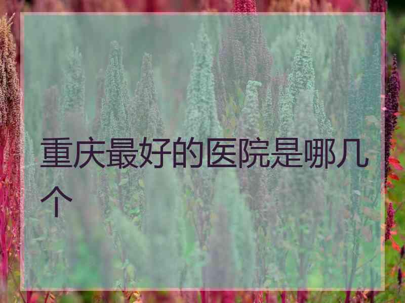 重庆最好的医院是哪几个