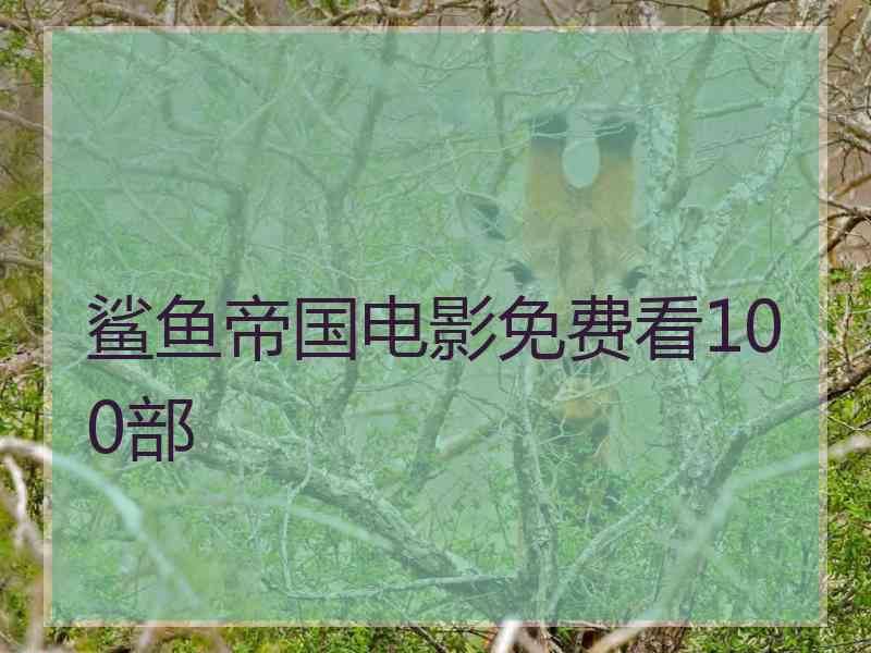 鲨鱼帝国电影免费看100部