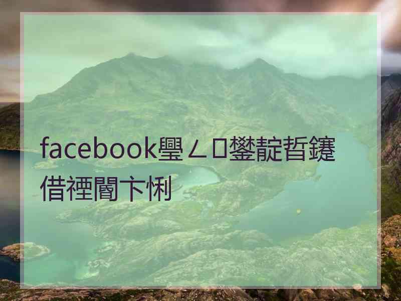 facebook璺ㄥ鐢靛晢鑳借禋閽卞悧