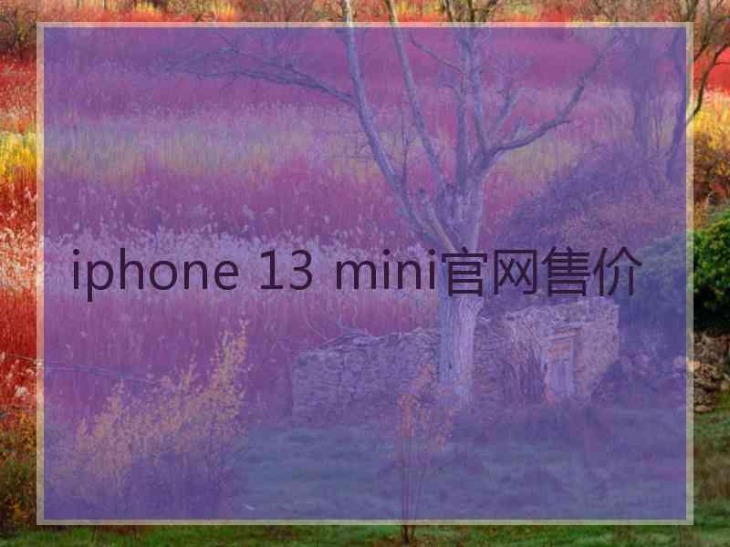 iphone 13 mini官网售价