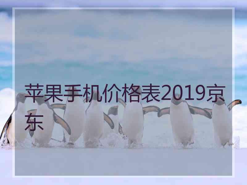 苹果手机价格表2019京东