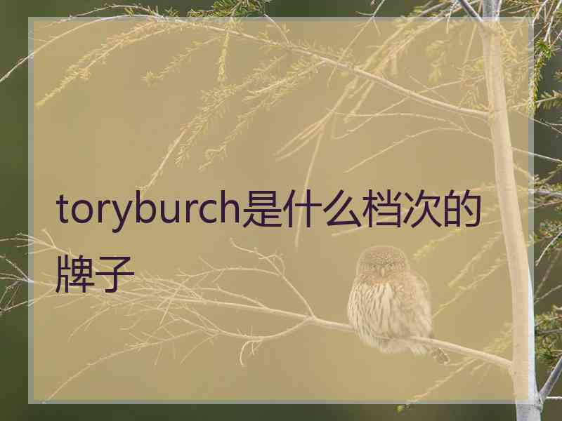 toryburch是什么档次的牌子