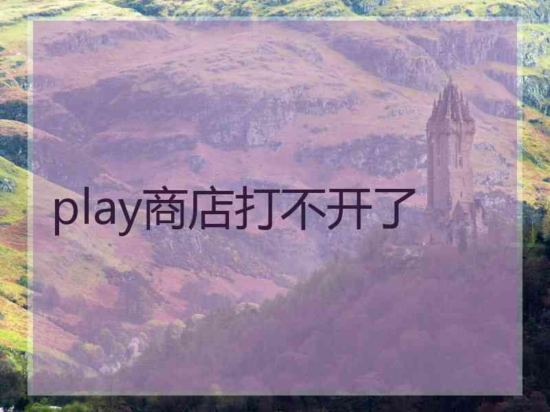 play商店打不开了