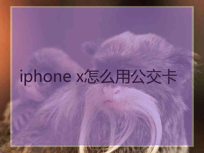 iphone x怎么用公交卡