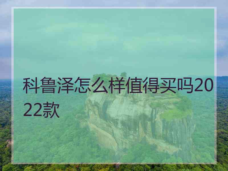 科鲁泽怎么样值得买吗2022款