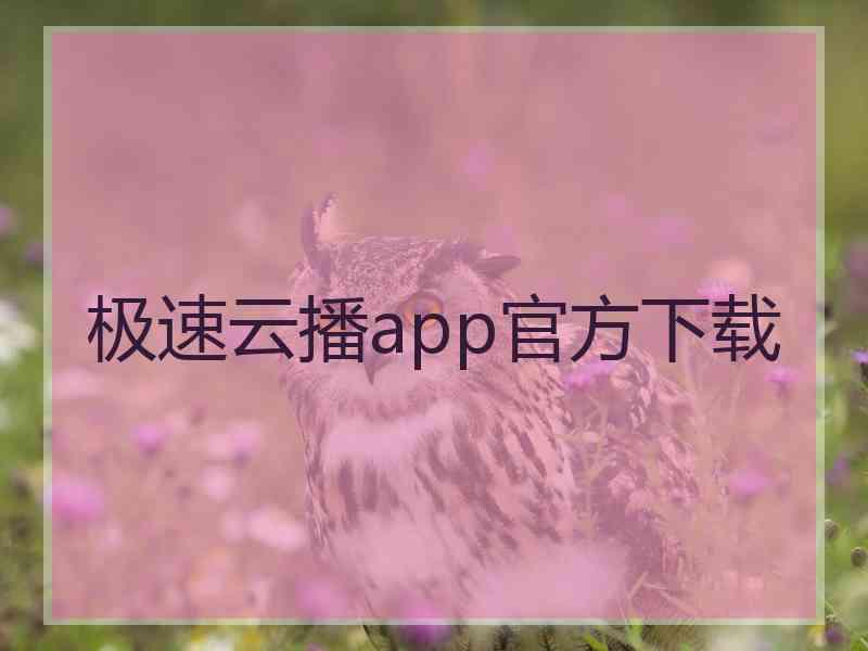 极速云播app官方下载