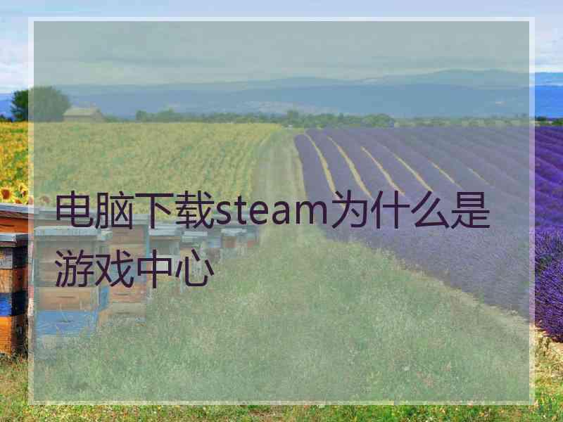 电脑下载steam为什么是游戏中心