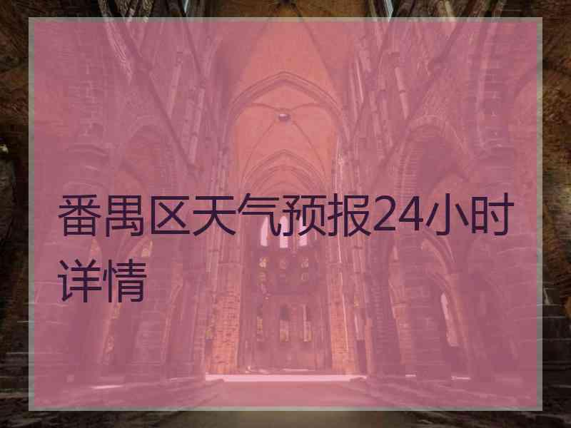 番禺区天气预报24小时详情