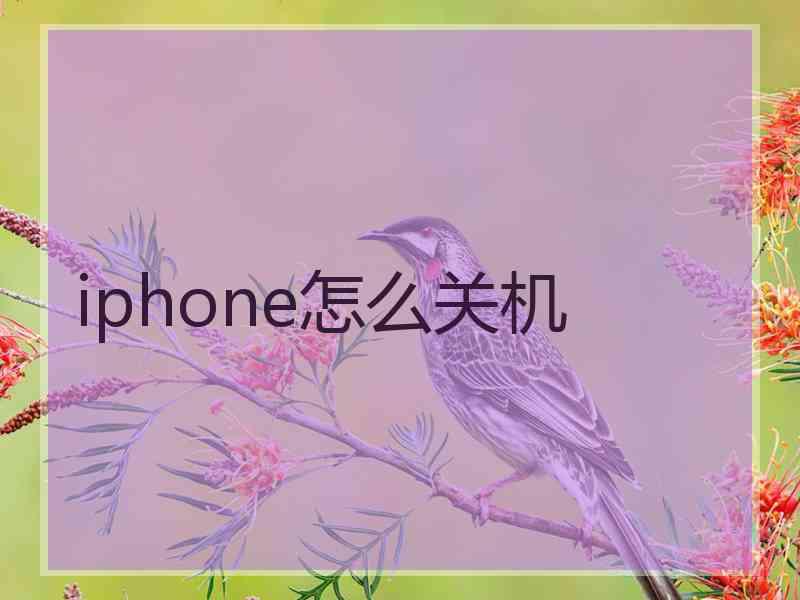 iphone怎么关机