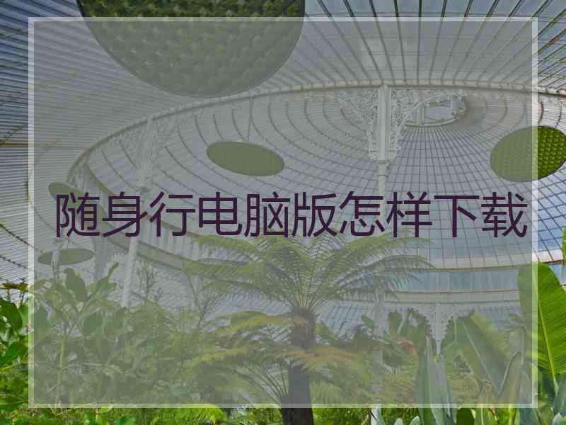 随身行电脑版怎样下载