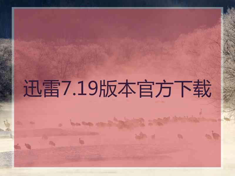 迅雷7.19版本官方下载