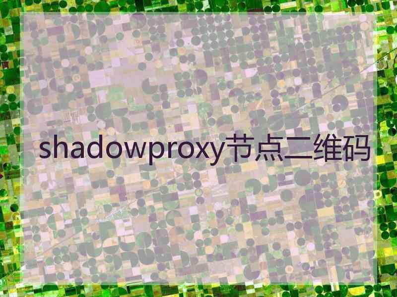 shadowproxy节点二维码